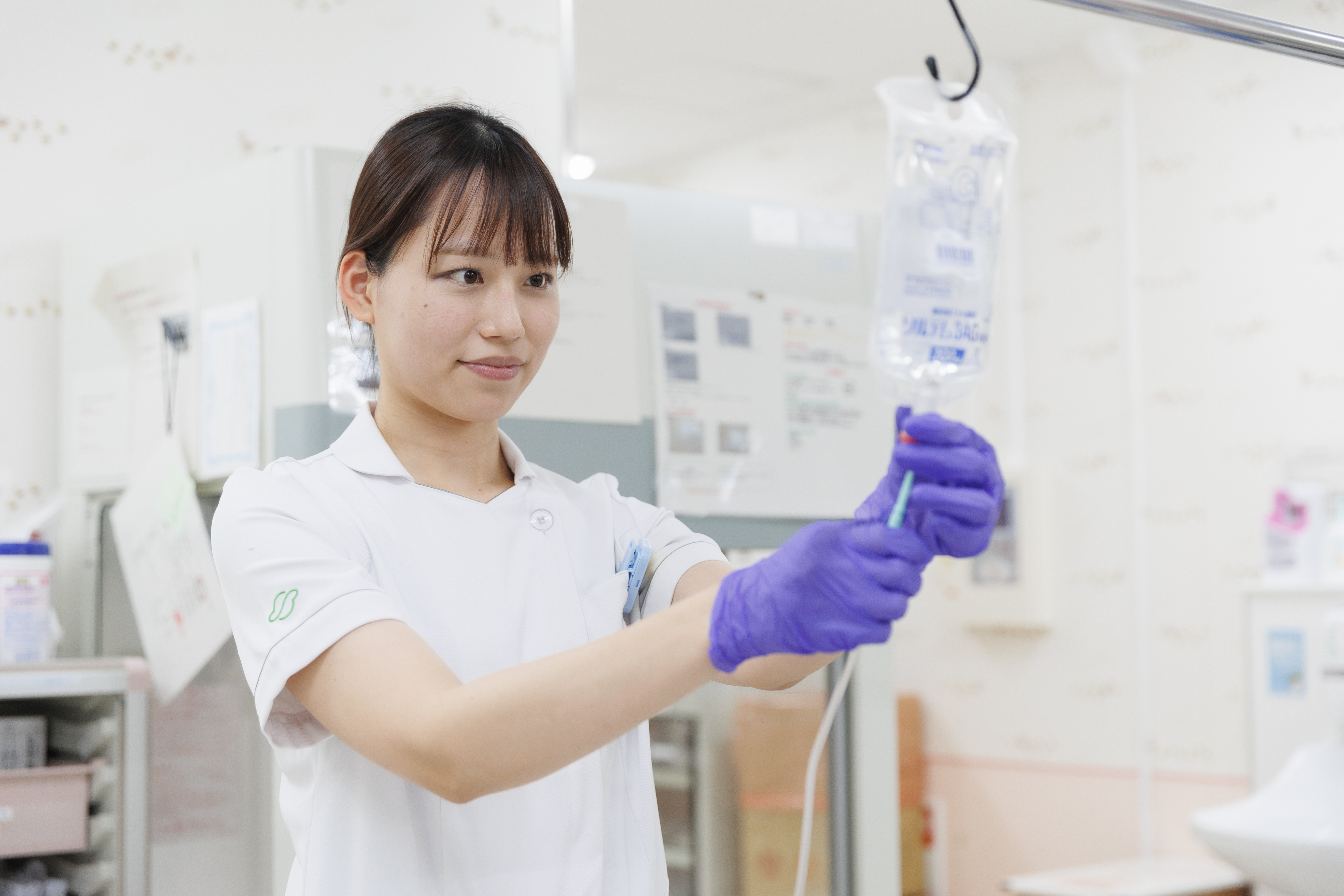検温・観察・点滴準備など